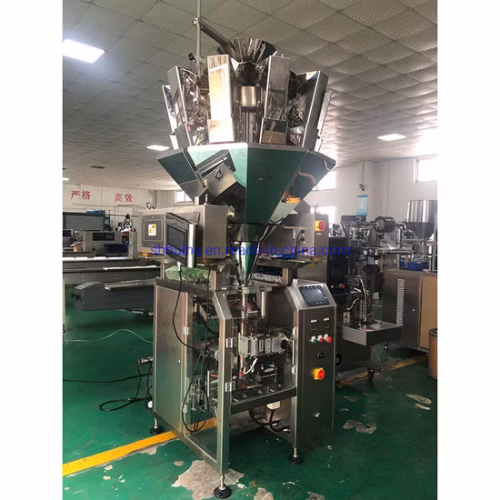 Automatic Snacks/Potato Chips/Biscuit/Rice/Popcorn/Grains/Seeds/Nuts/Sugar /Dried Fruit/Frozen Food/Fried Fish Skin/Tea Packing Packaging Sealing Machine